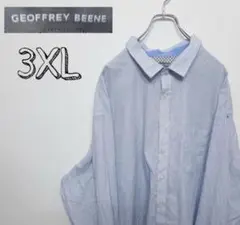 USA古着 geoffrey beene シャツストライプ長袖3XL