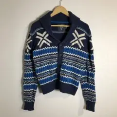 美品❣️H&M / 総柄/ 秋冬カーディガン