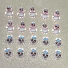 おぱんちゅうさぎ ネイルパーツ 立体 3D デコパーツ　2種類10個ずつのサムネイル