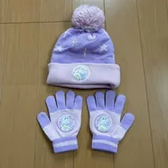 キッズ　ニット帽子　手袋　ラプンツェル