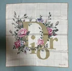 Christian DIorクリスチャンディオールハンカチ花柄 35x35cm