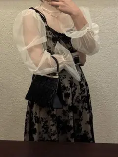 結婚式 同窓会 ドレスセット(シアートップス・ワンピース)