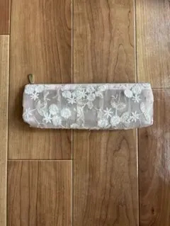 Francfrancレース刺繍 ペンケース ポーチ ピンクのサムネイル