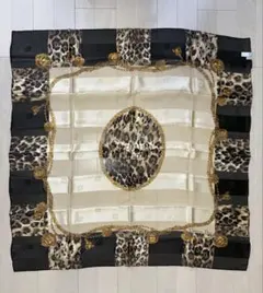 Christian Dior レオパード チェーン柄 大判スカーフ