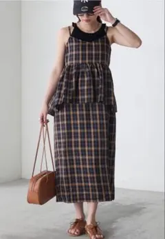 BONLECILL チェック キャミワンピース 美品のサムネイル