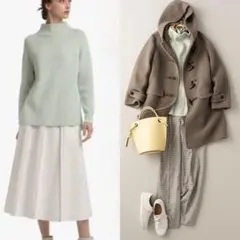 セオリーリュクス　セーター　ニット　パステルグリーン