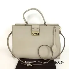 Samantha Thavasaサマンサタバサ ハンドバッグ グレージュ レザー