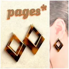 No.159*5 レオパードなひし形ピアス/イヤリング