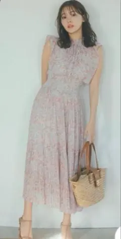 snidel Sustainable20周年プリントワンピース カラーA