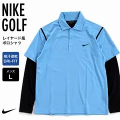 美品 NIKE GOLF ナイキ ゴルフDRI-FIT 長袖ポロシャツMのサムネイル