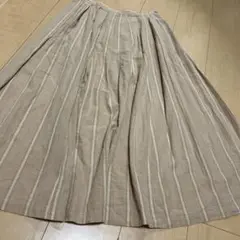 タグ付き新品 マドモアゼルノンノンパパス L スカート リネン100 