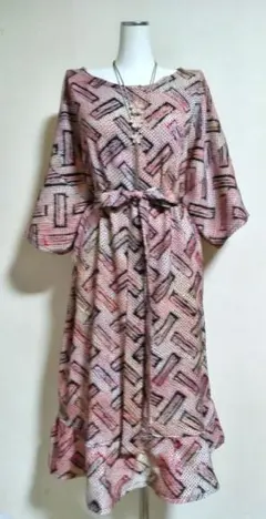 1333着物リメイクチュニック&ロングワンピース