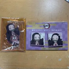 鬼滅の刃 竈門禰豆子 繋がるランダムアクリルスタンド 繋がるスクエア缶バッジ