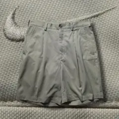 00s NIKE タックハーフパンツ ワイドシルエット 刺繍ロゴ アイボリーのサムネイル