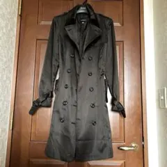 ブラウン サテン トレンチコート