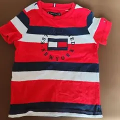 TOMMY HILFIGER Tシャツ 104cm 赤 ボーダー