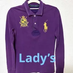 Ralph Lauren 紫 長袖ポロシャツ Lady’s Mサイズ