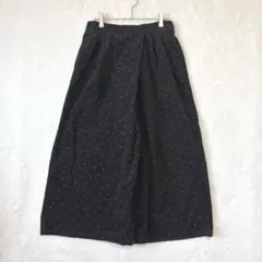 スタジオクリップ／ドラムパンツ L ウエストゴム ドット柄 コーデュロイ 黒