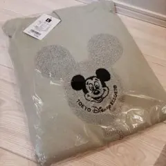 ディズニーリゾート　ミッキー　バルーンパーカー レトロ 裏起毛　緑　グリーン