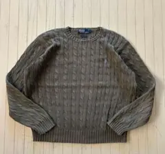 90s Polo Ralph Lauren コットンケーブルニット L