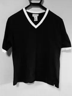 agnes b アニエスベーオム 半袖Tシャツ Vネック アニエスベー ブラック