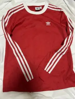 【値下げ】adidas レッド 長袖Tシャツ