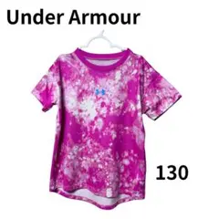 ★人気★UNDER ARMOUR キッズ130 ピンク総柄 半袖Tシャツスポーツ