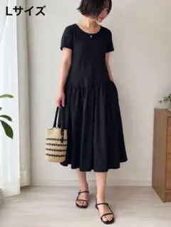 Royalpatou 黒ドッキングワンピース L 未使用タグ無
