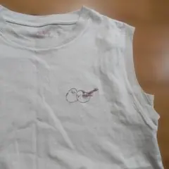 graniph シマエナガ 刺繍 ノースリーブ Tシャツのサムネイル