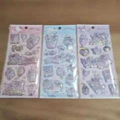 新品　サンリオ　カプセルシール　キティ　クロミ　シナモン　ぷっくりシール