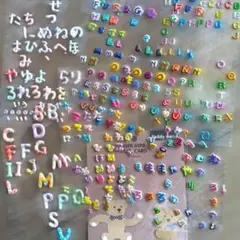 当時物　ひらがな　アルファベット　ギャル文字　平成　立体　ぷっくり　シール　レア