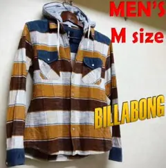 BILLABONG ボーダー柄 フード付き Mサイズ