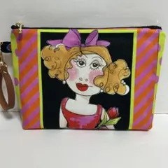ロラライハリス☆Buttonheadsパネル☆ハンドメイドポーチ