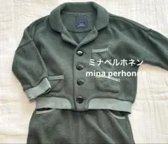 ミナペルホネンキッズジャケットパンツオリーブグリーン ベビー