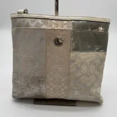 COACH 코치 2WAY 숄더백 패치워크 실버