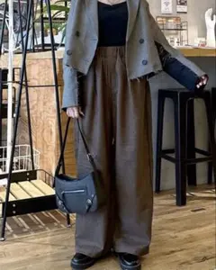 ニコアンド オジネップ スラックスパンツ ブラウン