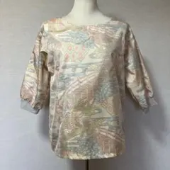 イタリア製 フェラガモ ヴァージンウール×シルク サマーセーター 金