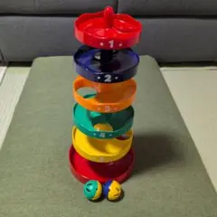 美品 Toyroyal 知育玩具 のせのせ玉ころがしボール落とし トルネード