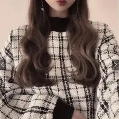 チェック柄ツイードトップス[rut698]