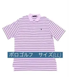 Polo Golf ストライプ ゴルフポロシャツ　ラルフローレン　LL☆美品☆