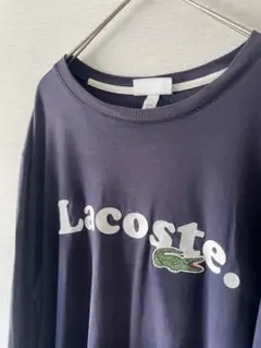 Lacoste ロゴ刺繍 長袖カットソー ネイビーのサムネイル