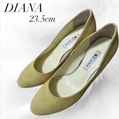 DIANA ダイアナ パンプス 23.5cm スウェード イエロー系 きれいめ