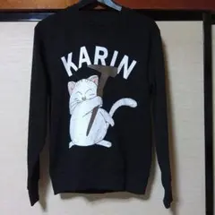 未使用✨️ タグ付き✨️ KARIN カリン様 猫 スウェット 黒 M