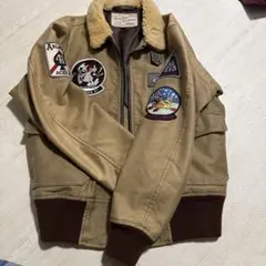 AVIREX フライトジャケット L ベージュ