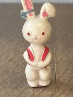 FUJIKA フジカ フロッキーちゃん うさぎ着ぐるみ　貯金箱 陶器　レトロ FUJIKA フジカ フロッキーちゃん うさぎ着ぐるみ 貯金箱 陶器 レトロ