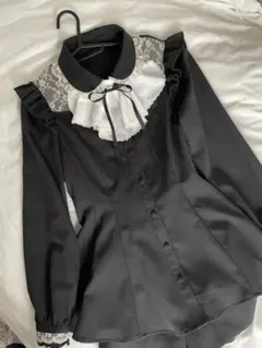 シークレットハニー レースヨークラッフルタイ長袖セットアップ