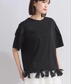 PICCIN 裾リボンタックスリーブコットンカットソーのサムネイル