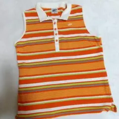 PARADISO ゴルフ ノースリーブポロシャツ Lサイズ オレンジ系