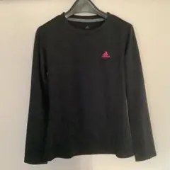 adidas 長袖シャツ ブラック　レディース
