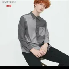 美品UNIQLO and JW ANDERSON フランネルシャツ XL　グレー